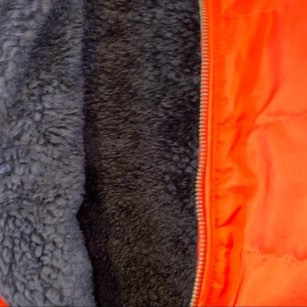 Sonoma Red Puffer Vest‎ Small Sherpa Lined Zip Up Quilted Vest